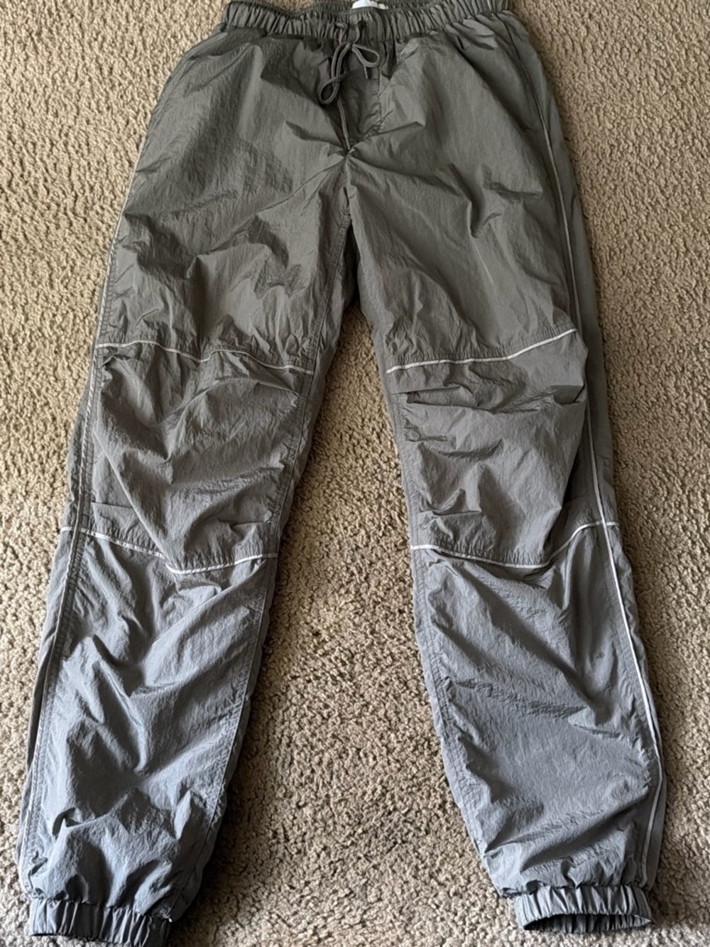 Urban Outfitters Gray Nylon Joggers with Drawstring